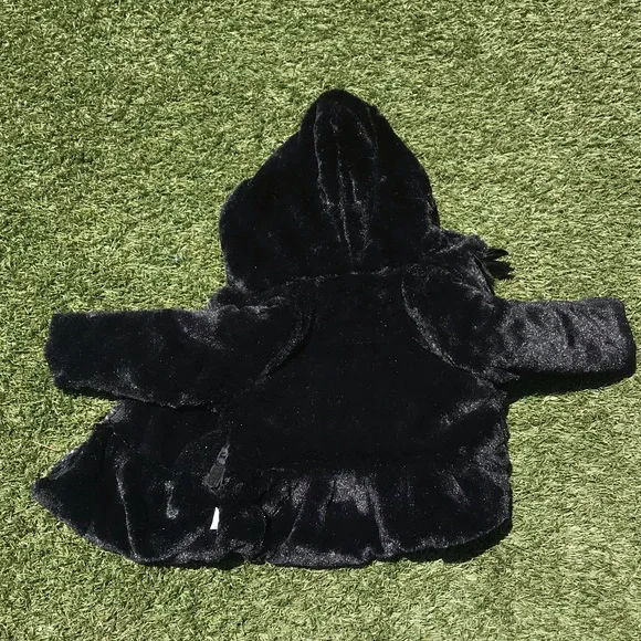 BON BEBE Black Faux Fur Winter Coat - Picture 5 of 5